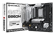 Материнская плата MAXSUN MS-Terminator B860M /LGA 1851, Intel B860, 4xDDR5, 3xM2, 4xSATA, HDMI+DP, Micro-ATX/ (батарея CR2032 не установлена)