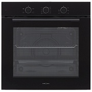 Духовой шкаф KRONA ELEMENT 60 BL/BL (78 л / до 260 °C / Чёрное стекло / Традиционная очистка / Гриль / Рельефные направляющие / А)