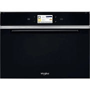 Микроволновая печь встраиваемая с паром Whirlpool W11I MW161 (Чёрная / 40 литров / ширина -59,5 см / 900 Вт /Гриль 1600 Вт / 6th SENSE/ Wi-Fi)