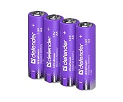 Батарейки BL4 Defender UltraPower LR6 алкалиновая LR6-4BL AA, в блистере 4 шт. BL4 (цена за 4 шт.)