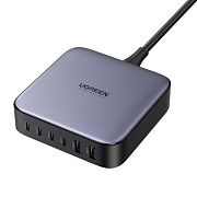 Сетевое зарядное устройство Ugreen CD271, (USB*2/Type-C*4/7A/200W/GAN/PD/QC), Серое (40914)