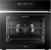 Духовой шкаф Haier HOQ-F5AAGB (72 л / до 250 °C / Чёрное стекло / Гриль / Телескоп.напр.(x2) / Аква очистка / Air Fry / A+)