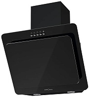 Вытяжка наклонная KRONA Liva 500 black PB (715 м³/ч / 60 Вт / LED освещение 2x1 Вт / ширина - 49.6 см / чёрное стекло)