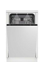 Машина посудомоечная встраиваемая 45 см Beko BDIS38120Q (11 комплектов / 3 полки / расход воды - 8,7 л / Луч на полу / Внутренняя подсветка / А++)