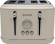 Тостер Gorenje T2300CLIN (1150 Вт/ тостов - 4/ подогрев, размораживание, поддон для крошек/ бежевый)