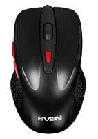 Беспроводная мышь SVEN RX-450W чёрная (2,4 GHz, АКБ, 5+1кл. 1200-3200DPI, блист.) (SV-021825)