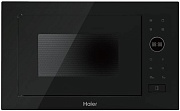 Микроволновая печь встраиваемая Haier HMX-BPG259B (Чёрная / 25 литров / ширина - 59,5 см / 900 Вт / Гриль 1260 Вт)