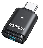 Адаптер Bluetooth UGREEN BT501 (45008) Bluetooth 5.3 USB-C Transmitter Audio Adapter For PC/PS5/Switch, Цвет: серый