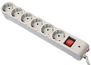 Удлинитель с сетевым фильтром Defender 6 розеток 3м, DFS-153 белый 99490