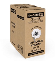Витая пара Exegate UTP, CAT 5E, CCA, 26AWG, 4 пары, бухта 100м, PVC, серый (EX281818RUS)