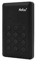 Жесткий диск внешний зашифрованный 2Tb 2.5" USB3.0 Netac K390 / Black /NT05K390K-002T-30BK/