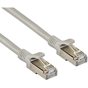 Патч-корд ExeGate FTP-RJ45-RJ45-C5e-10M-GY, FTP, cat.5e, 10м, серый