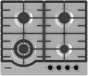 Поверхность газовая Haier HHX-M64RFX (Нерж. сталь / чугун. решетки / 4 конфорки (1,75/1,0/1,75/3,8 кВт) / WOK / газконтроль)