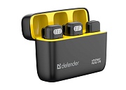 Микрофон петличный DEFENDER Talky-139 wrls, черный, кейс,на прищепке, 2шт