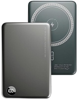 Портативная батарея OLMIO QM-16 (20W PD/ 15W wireless) 10000мАч, серая, металл