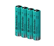 Батарейки BL4 Defender PowerPulse алкалиновая LR03-4BL AAA, BL4 (цена за 4 шт.)