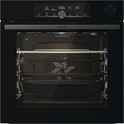 Духовой шкаф с добавлением пара Gorenje BPSA6747A08BG (Advanced/Чёрный/SilverMatte/IconLED+/AirFry+/AquaClean/WarmPlate/пиролиз/телескоп)
