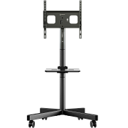 Мобильная стойка для ТВ ONKRON TS1137 чёрный, для 23"-60", нагрузка до 40 кг, регулировка высоты - 980 - 1310 мм