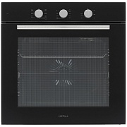 Духовой шкаф KRONA ALPHA 60 BL (78 л / до 260 °C / Чёрное стекло / Каталитич. очистка / Телескоп. направляющие(x1) / А)