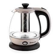 Чайник Brayer BR1046 (1100 Вт / 1 л / стекло / бежевый)