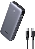 Портативная батарея Ugreen PB535, (USB/Type-C*2/30W/FC/LED индикатор) 10000мАч, Серая (55994B)
