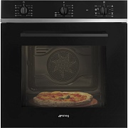 Духовой шкаф Smeg SF64M3PZB (65 л / до 250 °C / Чёрный / Рельефные направляющие / А)