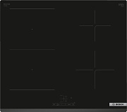 Поверхность индукционная Bosch PVS63KBB5E (Serie4 / Чёрная стеклокерамика / 4 конфорки / QuickStart/PowerBoost/ReStart /CombiZone / Таймер / 6,9 кВт)
