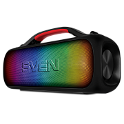 Беспроводная портативная колонка SVEN PS-360 / 24W / TWS / microSD / IPx6/ USB / Bluetooth / Батарея 3000mAh  / Чёрный / материал – пластик