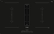 Поверхность индукционная с вытяжкой Bosch PVQ811F15E (Serie6 / черный / стеклокерамика /AutoOn/ CombiZone /PowerBoost /4 конфорки/ без рамки /7,4 кВт)