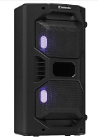 Беспроводная портативная колонка Defender Rage / 50W / USB  / Bluetooth  / LED подсветка / дисплей