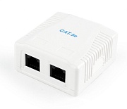Розетка Gembird RJ-45 CAT 5E UTP внешняя двойная NCAC-2U5E-01