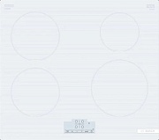 Поверхность индукционная Bosch PUE612BB1J (Serie4 / белый / стеклокерамика / TouchSelect / QuickStart / PowerBoost / 3 кВт)