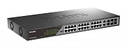 Коммутатор D-Link DSS-200G-28MPP, 24x 1000BASE-T, 2x SFP/BASE-T, управляемый L2, PoE 24 порта 518 Вт