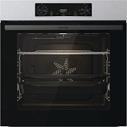 Духовой шкаф Gorenje BOSB6737E06X (Essential / 77 л / до 300 °C / Нерж. + чёрное стекло / AquaClean / PerfectGrill / телеск. направляющие (x1) / А)