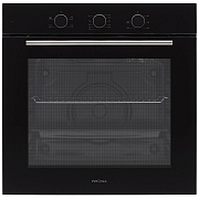 Духовой шкаф KRONA ELEMENT 60 BL (78 л / до 260 °C / Чёрное стекло / Традиционная очистка / Гриль / Рельефные направляющие / А)