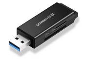 Кардридер UGREEN CM104 (40752) USB 3.0 to TF + SD Dual Card Reader. Цвет: черный