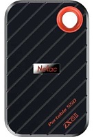 Накопитель SSD ext  2TB Netac ZX20 II USB 3.2 Gen 2 Type-C R2000/W1800 Mb/s NT01ZX20II-2T0-32BK  with USB C to A cable and 20Gbps USB C to C cable