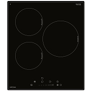 Поверхность индукционная KRONA FORTE 45 BL (Узкая, 45 см / Черный / 3 конфорки / 1,3 кВт / 1,3 кВт / 2,3 кВт / стеклокерамика /STOP&GO /5,6 кВт)