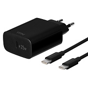 Сетевое зарядное устройство TFN WC36 + кабель Type-C (USB Type-C/ 3A/ 20W/ с кабелем/ черное)