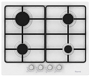 Поверхность газовая Ferre EL065 (Белая эмаль / 4 конфорки / стальные решетки / электроподжиг)