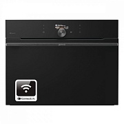 Духовой шкаф компактный с СВЧ Gorenje BCM4058B (G800 / 50 л / до 275 °C / Чёрный, стекло / AquaClean / съемные напр. / GentleClose / Wi-Fi)
