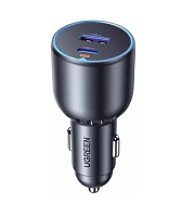 Автомобильное зарядное устройство UGREEN EC701, (USB/Type-C/PD/QC/63W), Серое