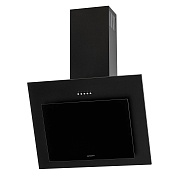 Вытяжка наклонная KRONA FREYA 600 black PB (633 м³/ч / 110 Вт / галогенная лампа 2x28 Вт / ширина - 59.7 см / чёрный металл/стекло)