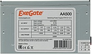 Блок питания ExeGate 500W AA500 ATX (без сетевого шнура в комплекте), 8cm fan, 24p, 4p, 2SATA, IDE EX256711RUS