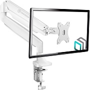 Крепление для монитора ONKRON G100 белый, для 13"-32", наклон 90°, нагрузка до 9 кг, расстояние до стола 0-605 мм