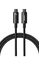 Кабель Baseus Tungsten Gold Series Type-C - Type-C, 1м, (240W), Черный