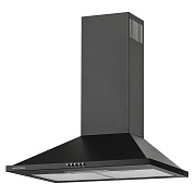 Вытяжка каминная KRONA BELLA 600 BLACK PB (633 м³/ч / 110 Вт / Галогенная лампа 1x28 Вт / ширина - 60 см / чёрный / металл)
