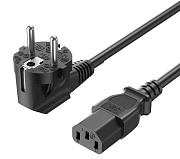 Кабель питания CEE 7/7 - IEC 320 C13 Vention (Евровилка угловая Schuko->C13, 3*0.75mm2, CCA, черный, 1.8м)