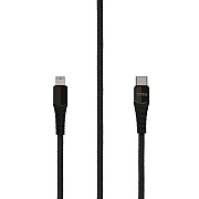 Кабель TFN KNIGHT Lightning - Type-C, 1м, Черный