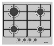 Поверхность газовая Ferre EL001 (Нерж.сталь / 4 конфорки / стальные решетки / электроподжиг)